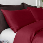 Premium Satiinipussilakanasetti „Maroon“. Satiinipussilakanasetti, 140x200 cm, 200x200 cm, 200x220 cm, 220x240 cm