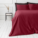 Premium Satiinipussilakanasetti „Maroon“. Satiinipussilakanasetti, 140x200 cm, 200x200 cm, 200x220 cm, 220x240 cm