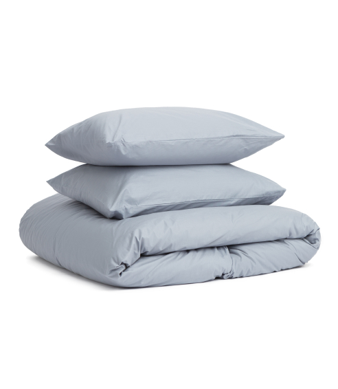 Percale pussilakanasetti „Shale grey“. Percale pussilakanasetti