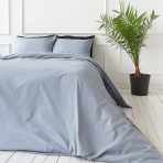 Percale pussilakanasetti „Shale grey“. Percale pussilakanasetti, 200x220 cm