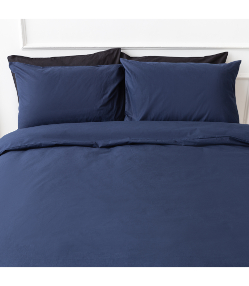Percale pussilakanasetti „Deep sea“. Percale pussilakanasetti
