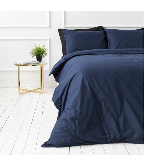 Percale pussilakanasetti „Deep sea“. Percale pussilakanasetti