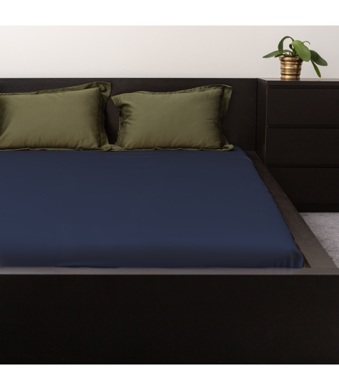 Medvilninė paklodė su guma „Ombre blue“. Muotoonommeltu lakana