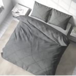 Premium satiinipussilakanasetti „Grey stripe 3 mm“. Satiinipussilakanasetti, 200x220 cm