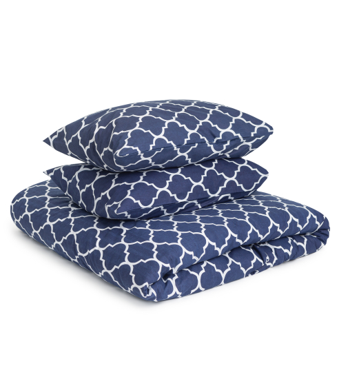 Pussilakanasetti „Morocco dark blue“. Puuvilla pussilakanasetti