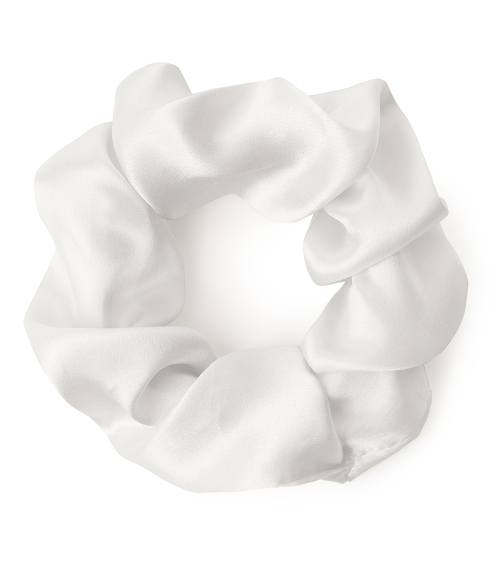 Silkki scrunchie „Snow“. Hiuslenkit