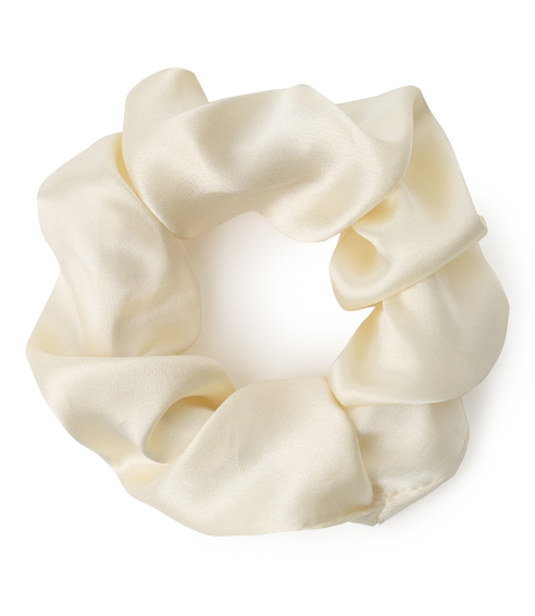 Silkki scrunchie „Cream“. Hiuslenkit