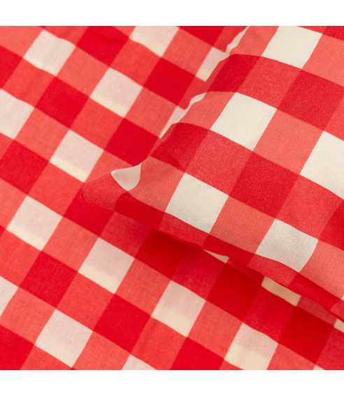 Vauvan pussilakanasetti „Red grid”. Vauvan pussilakanasetti