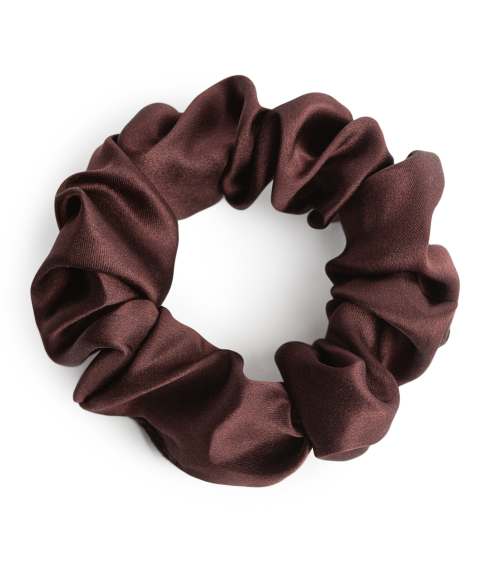 Silkki scrunchie „Hickory“. Hiuslenkit