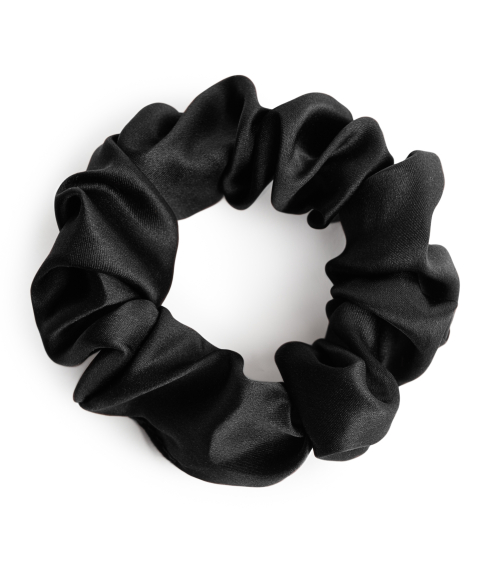 Silkki scrunchie „Onyx“. Hiuslenkit