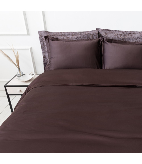 Premium satino pagalvių užvalkalai „Chocolate“ 1 vnt.. Pagalvių užvalkalai 50x70