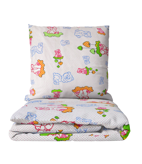 Lasten pussilakanasetti „Rose bears”. Lasten pussilakanasetti