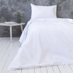 Premium satiinipussilakanasetti „Stripe 1 cm“ . Satiinipussilakanasetti, 140x200 cm