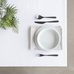 Pöytäliina „Linen white“. Pellavapöytäliinat, 140x200 cm, 140x240 cm, 140x300 cm