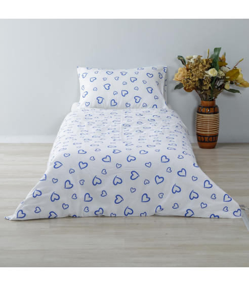 Lasten pussilakanasetti „Blue love“. Lasten pussilakanasetti