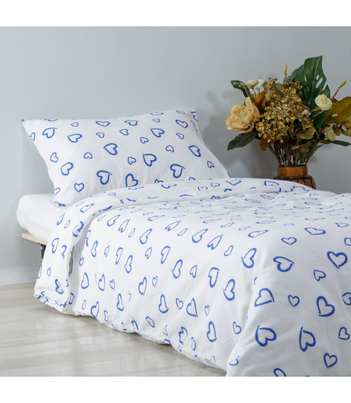 Lasten pussilakanasetti „Blue love“. Lasten pussilakanasetti