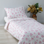 Vauvan pussilakanasetti „Pink love“. Vauvan pussilakanasetti, 140x200 cm