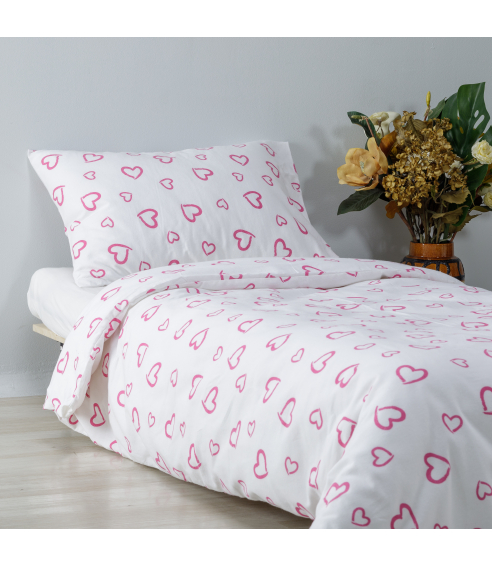 Vauvan pussilakanasetti „Pink love“. Vauvan pussilakanasetti