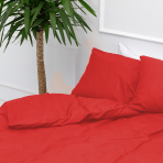 Pussilakanasetti „Classic raspberry“. Puuvilla pussilakanasetti, 200x220 cm