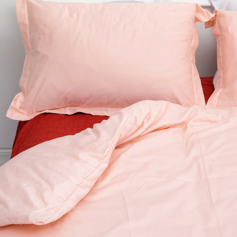 Premium satiinipussilakanasetti „Classic pink“. Satiinipussilakanasetti, 160x200 cm