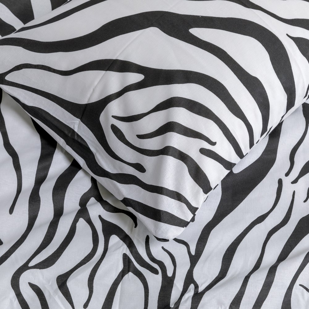 Pussilakanasetti „Zebra“. Puuvilla pussilakanasetti, 140x200 cm, 200x220 cm