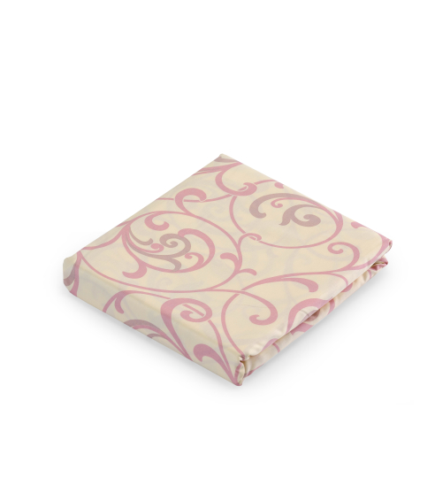 Premium satiinipussilakanasetti „Pink curls“. Satiinipussilakanasetti