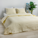 Pussilakanasetti „Kora Yellow“. Puuvilla pussilakanasetti, 140x200 cm, 200x200 cm, 200x220 cm, 220x240 cm