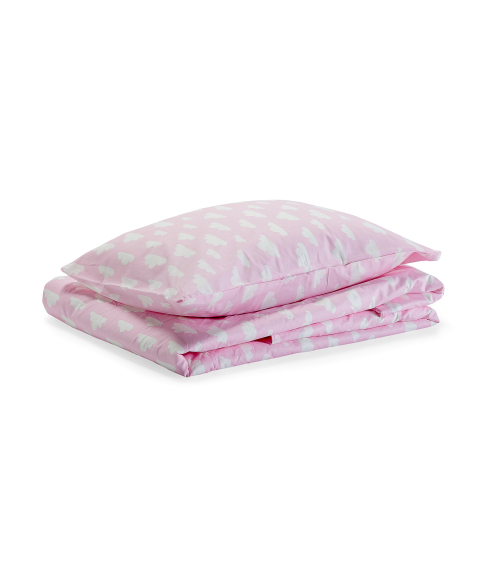 Lasten pussilakanasetti „Pink clouds”. Puuvilla pussilakanasetti