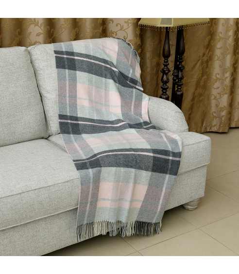 Pledas „Tartan pink“. Viltti