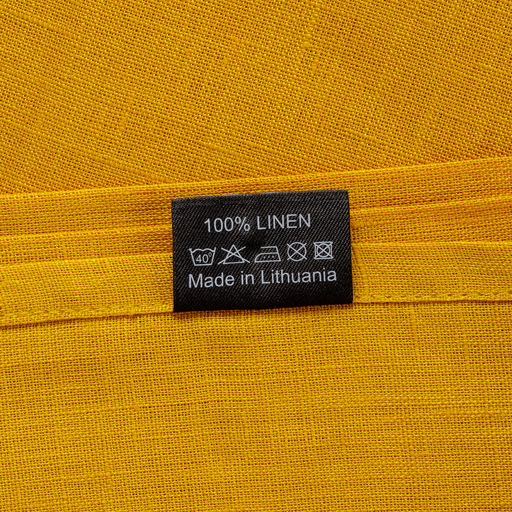 Pöytäliina „Linen yellow“. Pellavapöytäliinat, 140x140 cm, 140x300 cm