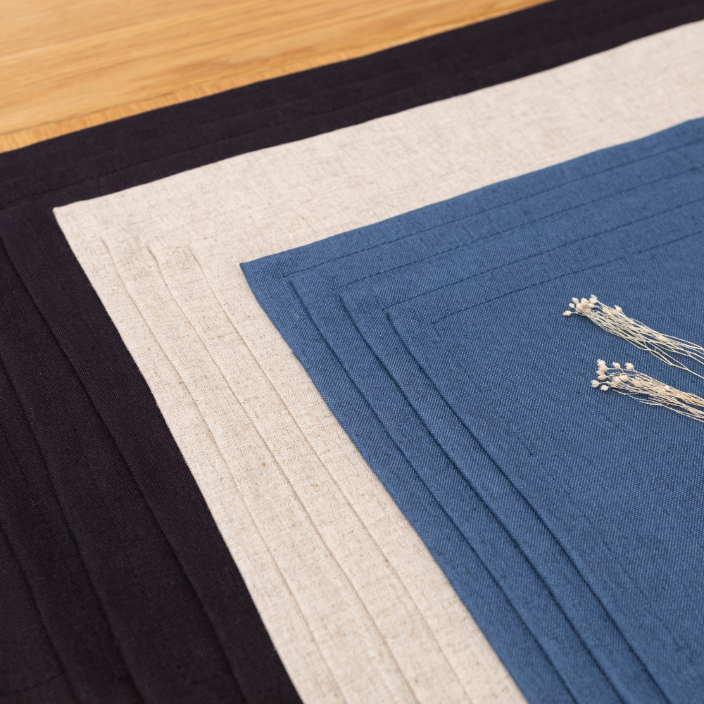 Stalo padėkliukai „Linen royal blue“ 4vnt.. Pellavaliinat, 30x45 cm