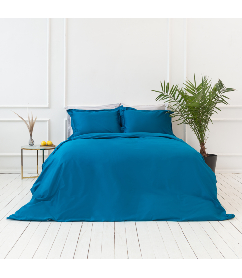 Premium satiinipussilakanasetti „Turquoise“. Satiinipussilakanasetti