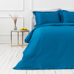 Premium satiinipussilakanasetti „Turquoise“. Satiinipussilakanasetti, 200x200 cm