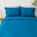 Premium satiinipussilakanasetti „Turquoise“. Satiinipussilakanasetti, 200x200 cm