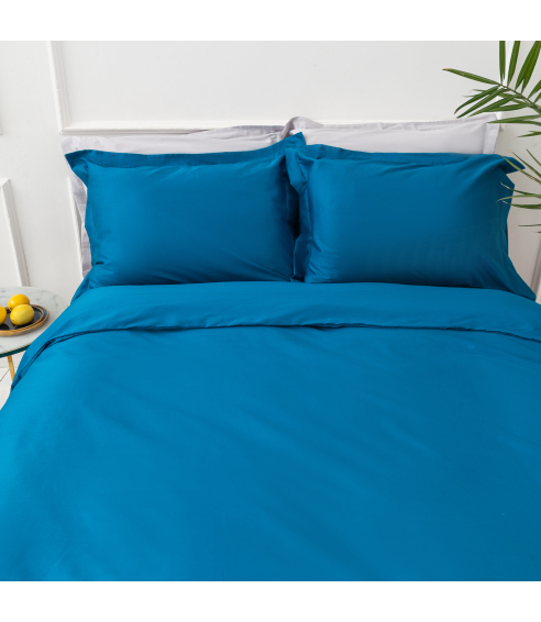 Premium satiinipussilakanasetti „Turquoise“. Satiinipussilakanasetti