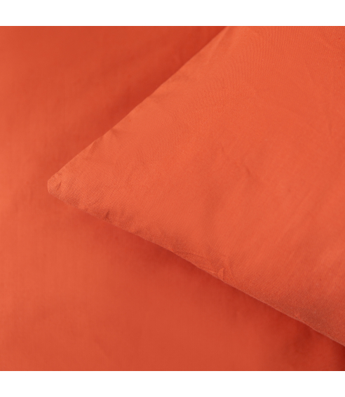 Pussilakanasetti „Orange rust“. Puuvilla pussilakanasetti