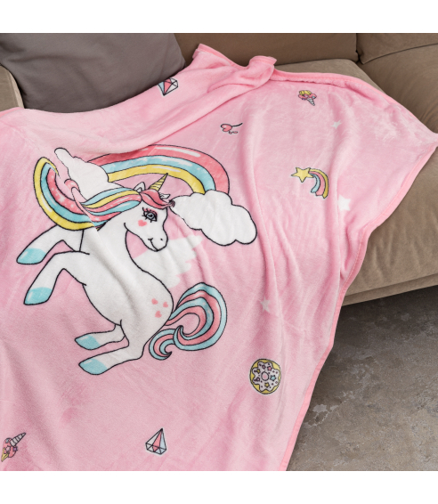 Lasten viltti „Unicorn“. Lasten pussilakanasetti