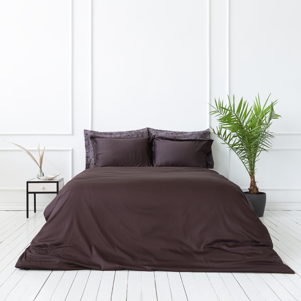 Premium satiinipussilakanasetti „Chocolate“. Satiinipussilakanasetti, 140x200 cm, 200x200 cm, 200x220 cm