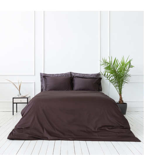 Premium satiinipussilakanasetti „Chocolate“. Satiinipussilakanasetti