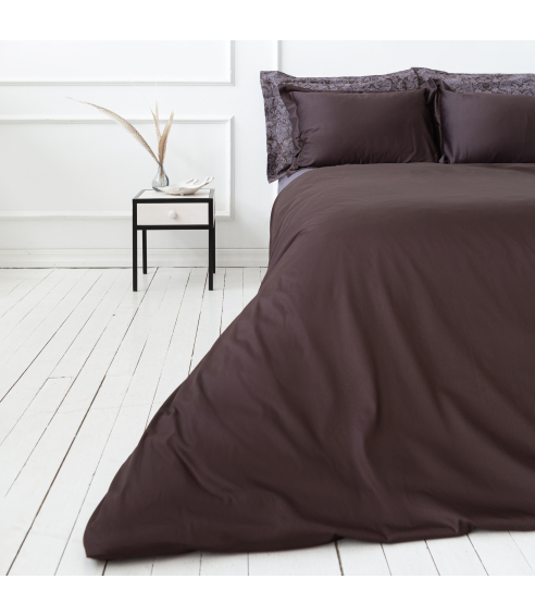 Premium satiinipussilakanasetti „Chocolate“. Satiinipussilakanasetti