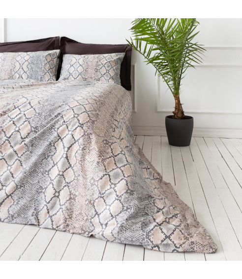 Pussilakanasetti „Snakeskin“. Puuvilla pussilakanasetti