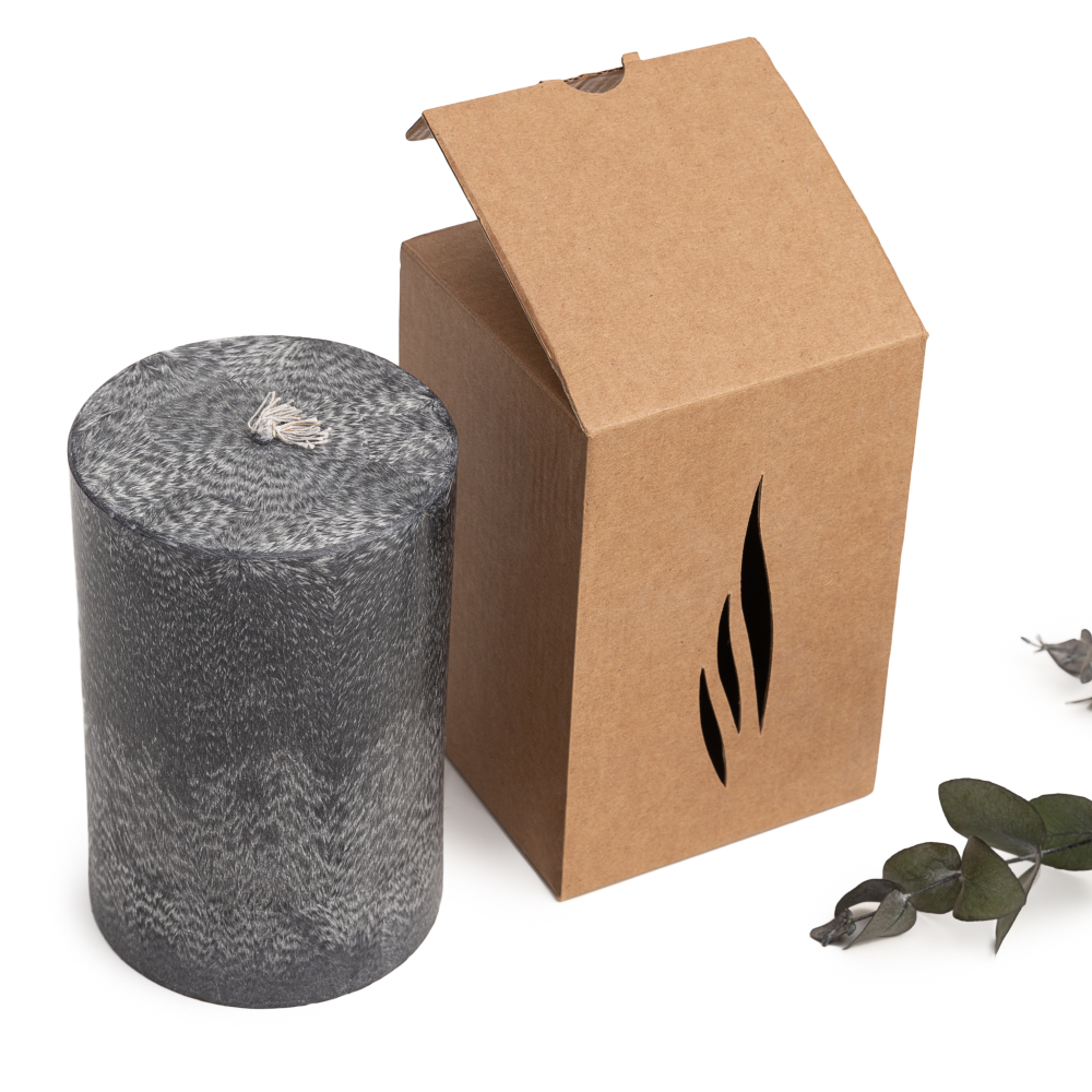Käsintehty pyöreä kynttilä „Onyx“. Kynttilät