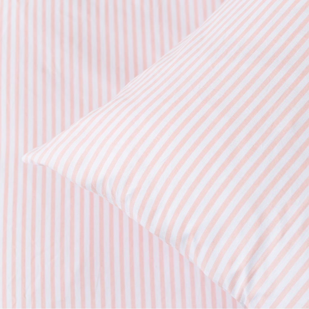 Pussilakanasetti „Rose stripes“. Puuvilla pussilakanasetti, 140x200 cm