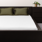 Satiini muotoonommeltu lakana „Classic White“. Muotoonommeltu lakana, 90x200 cm, 140x200 cm, 160x200 cm, 180x200 cm
