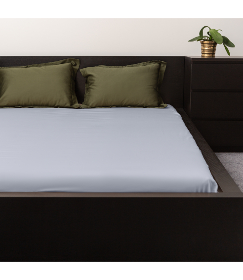 Satininė paklodė su guma „Classic grey“. Muotoonommeltu lakana