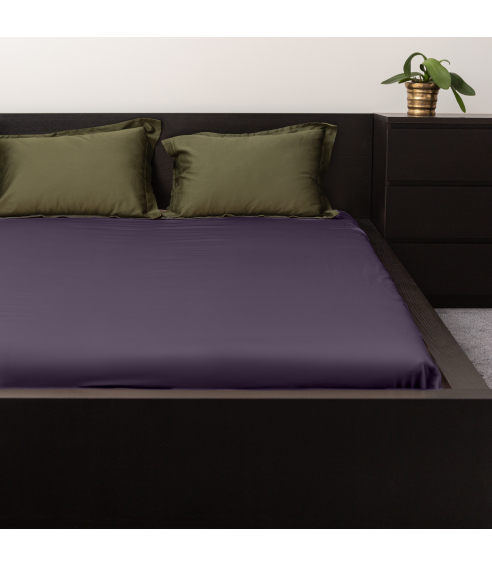 Satininė paklodė su guma „Mauve“. Muotoonommeltu lakana