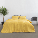 Pellava pussilakanasetti „Linen yellow“. Pellava pussilakanasetti, 140x200 cm