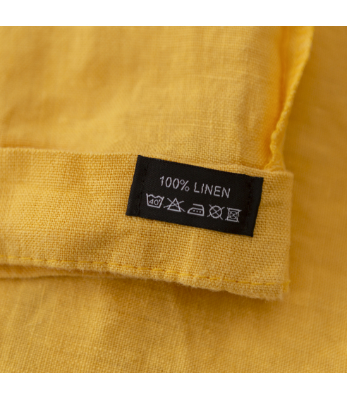 Pellava pussilakanasetti „Linen yellow“. Pellava pussilakanasetti