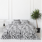 Pussilakanasetti „Zebra“. Puuvilla pussilakanasetti, 140x200 cm, 200x220 cm