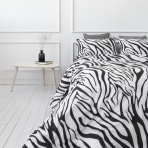 Pussilakanasetti „Zebra“. Puuvilla pussilakanasetti, 140x200 cm, 200x220 cm
